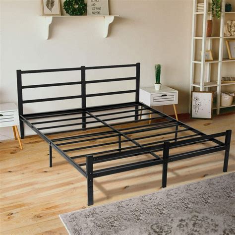 metal frame without box spring|14 high metal bed frame.